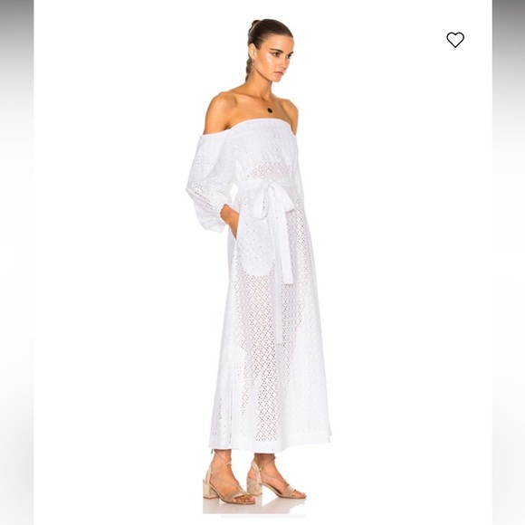 Lisa Marie Fernandez Off-the Shoulder Long Dress, Size Small - Picture 8 of 16